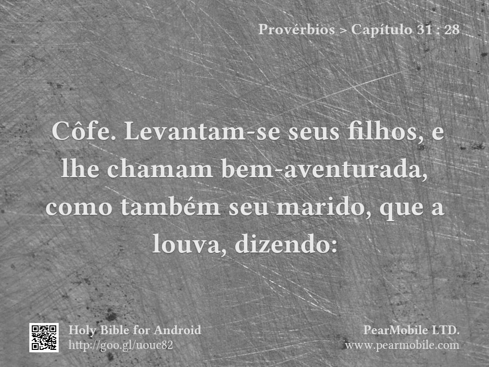 Provérbios, Capítulo 31:28